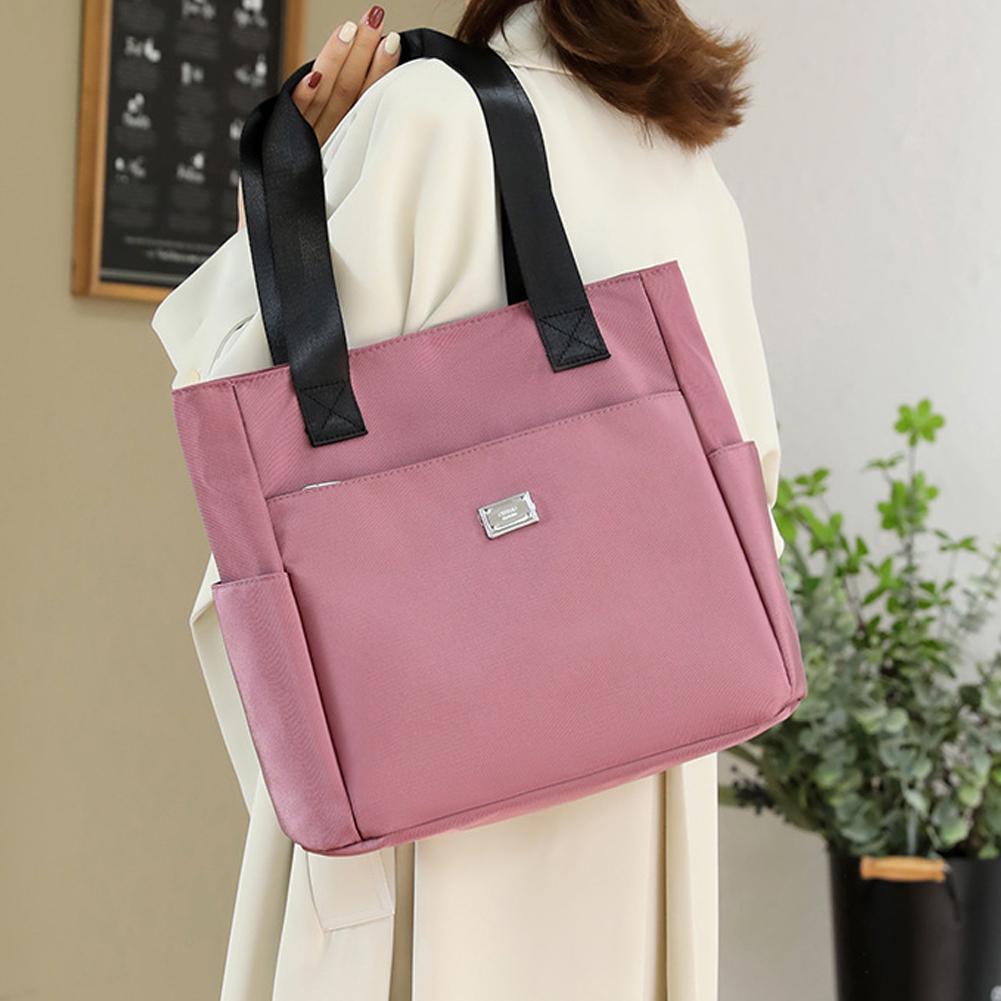 Women Handbags Nylon Top-handle Bags Multi-Pockets Large Capacity Casual Fashion Portable Simple Elegant for Weekend Vacation