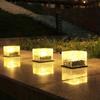 1500LM Solar Glass Brick Light Solar Ice Cube LED Light Crystal Brick Stone Lamp Garden Courtyard Pathway Patio Pool Decorative Festive