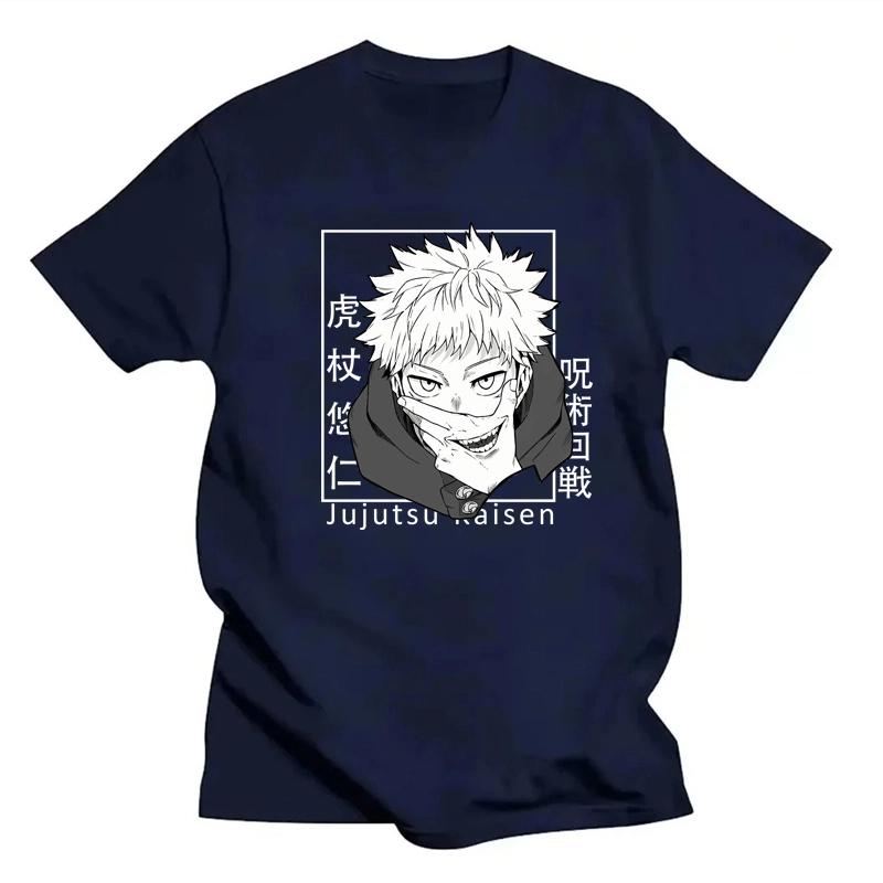 

Новая аниме-футболка Летняя спортивная Мужская Женская Футболка Косплей Итадори Юдзи Принтованная одежда Уличная одежда Футболка Топы Свободный повседневный топ 3XL темно-синий