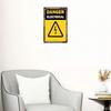 1pc Retro Metal Sign Vintage Danger Warning Plaque 8x12 2D Flat Industrial Garage Wall Decor Rustic Halloween Home Decor