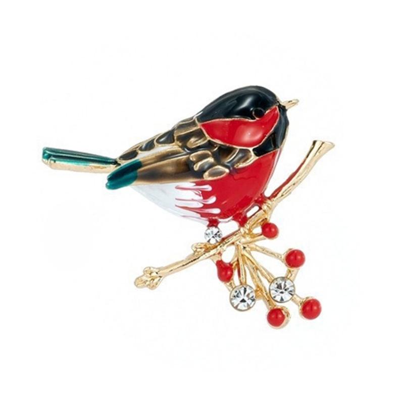 Elegant Sturdy Alloy Sparrow Brooch with Rhinestones Detailing Ornament for Fashionable Women and Special Occasions