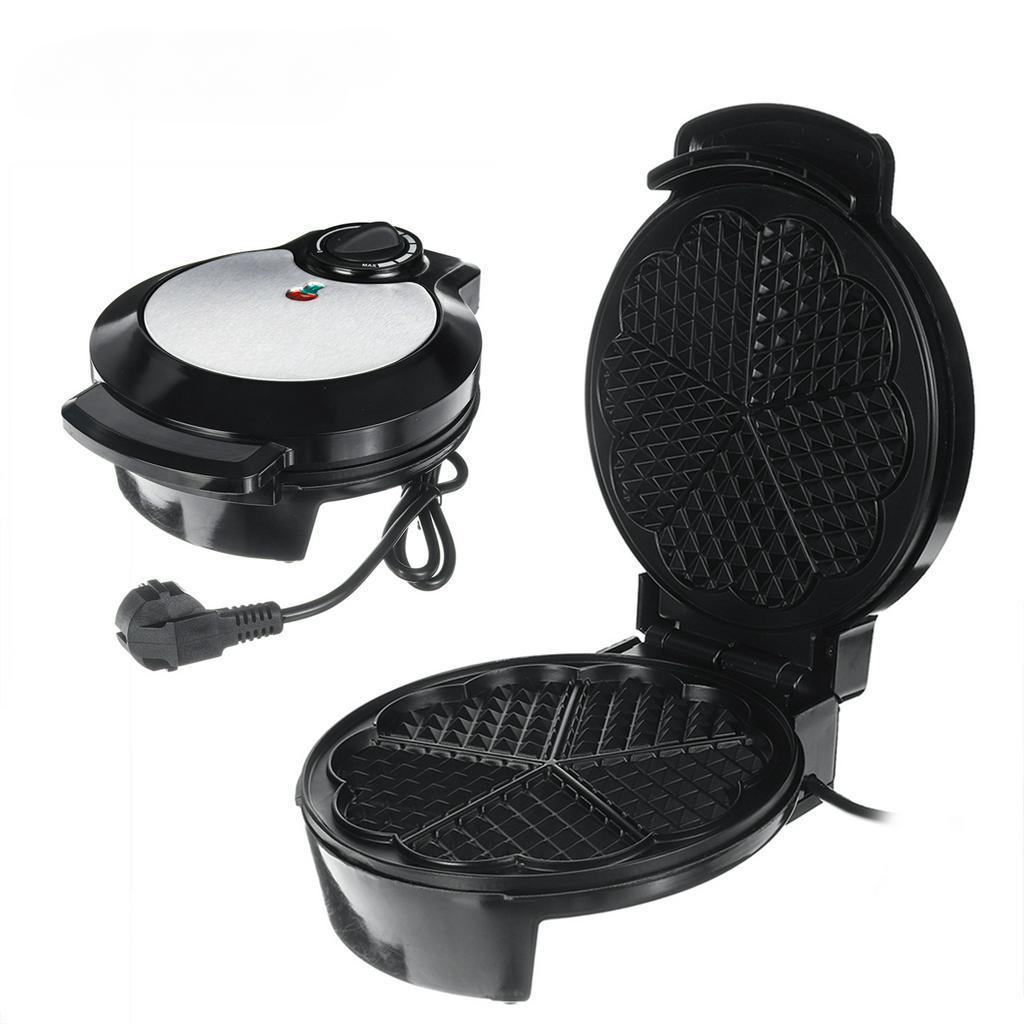 1200W 220-240V Breakfast Waffle Machine Double-Sided Heating Snacks Waffle Pot Electric Waffles Maker Adjustable Bubble Egg Cake Oven