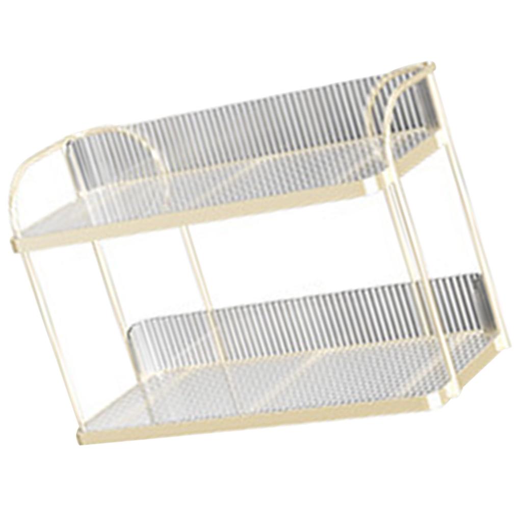 Transparent Double Layer Storage Rack Desktop Cosmetic Storage Rack Accessories Organizer for