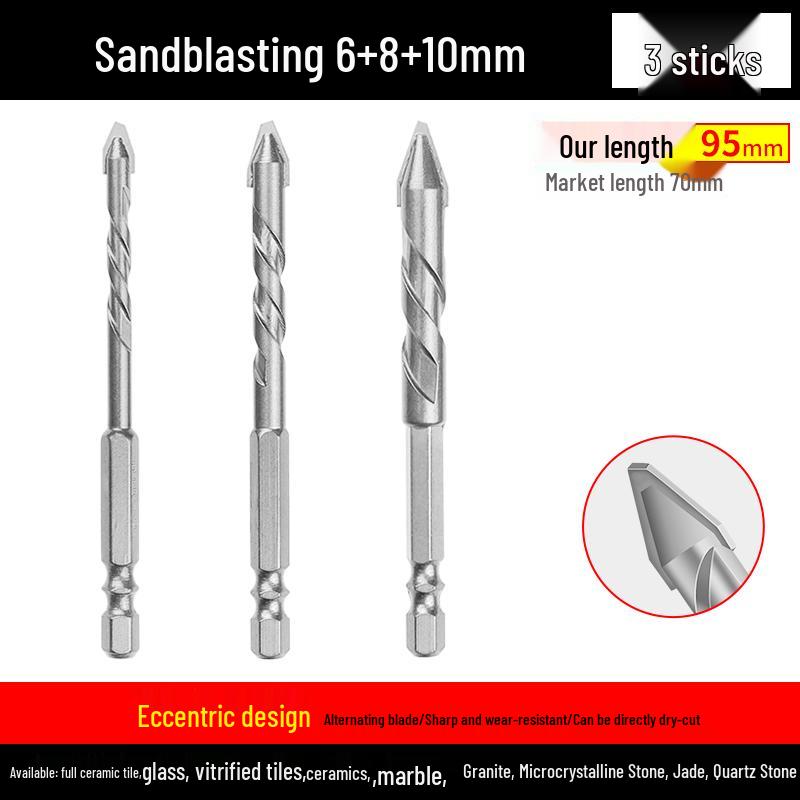 Eccentric Tilting Drill Bit for Marble and Concrete