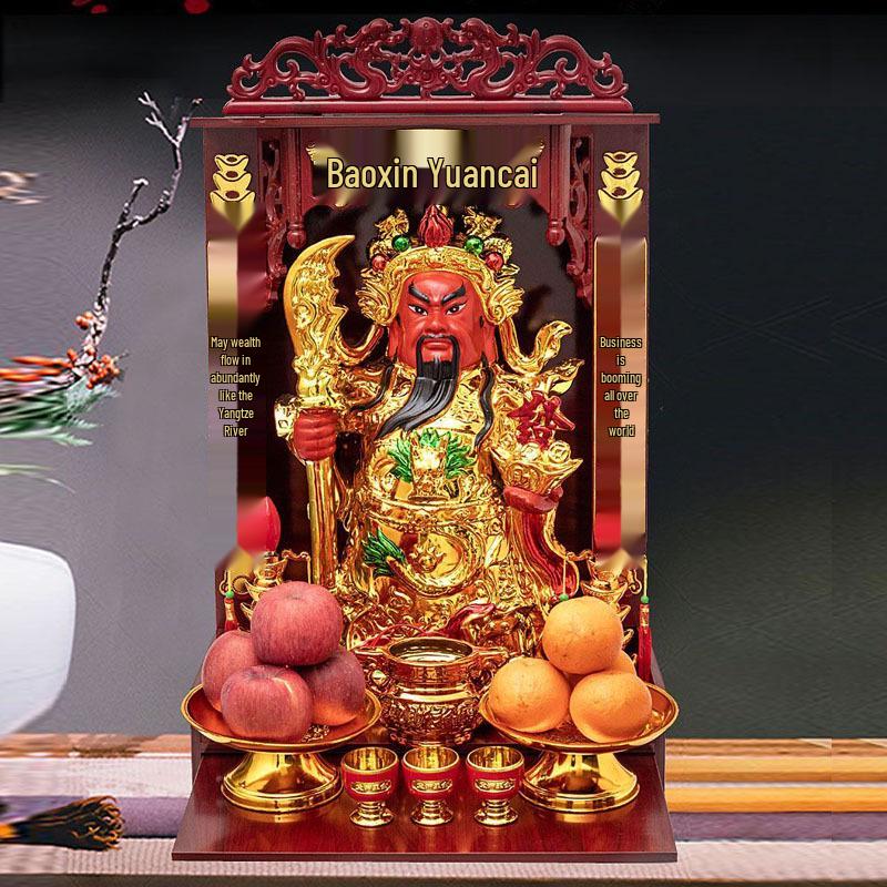 Estatua de Cerámica del Dios de la Riqueza y del Dios Marcial Guan Gong para Decoración del Hogar y la Oficina