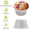 50Pcs Non-stick Aluminum Tin Foil Baking Pans Disposable Tinfoil Tray Baking Cup Tray  Cakes