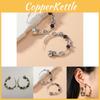 Gothic Skull Waterdiamond Earrings For Women With Vintage Animal Pattern Design