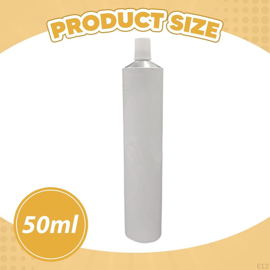10 Stück Leere Farbtuben Aluminiumflaschen Acrylöl Nachfüllbar Probe Geeignet für Künstler
