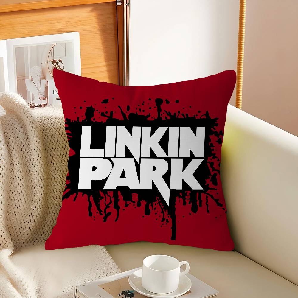 Band L-Linkin Cool P-Park LOGO Personlig Bild Text Hem Dekorativa Kuddfodral Hushållsgåvor 45x45cm