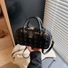 High-end Contrasting Color Bear Bag Women's New Fashion Niche Versatile Messenger Bag Portable Pillow Bag