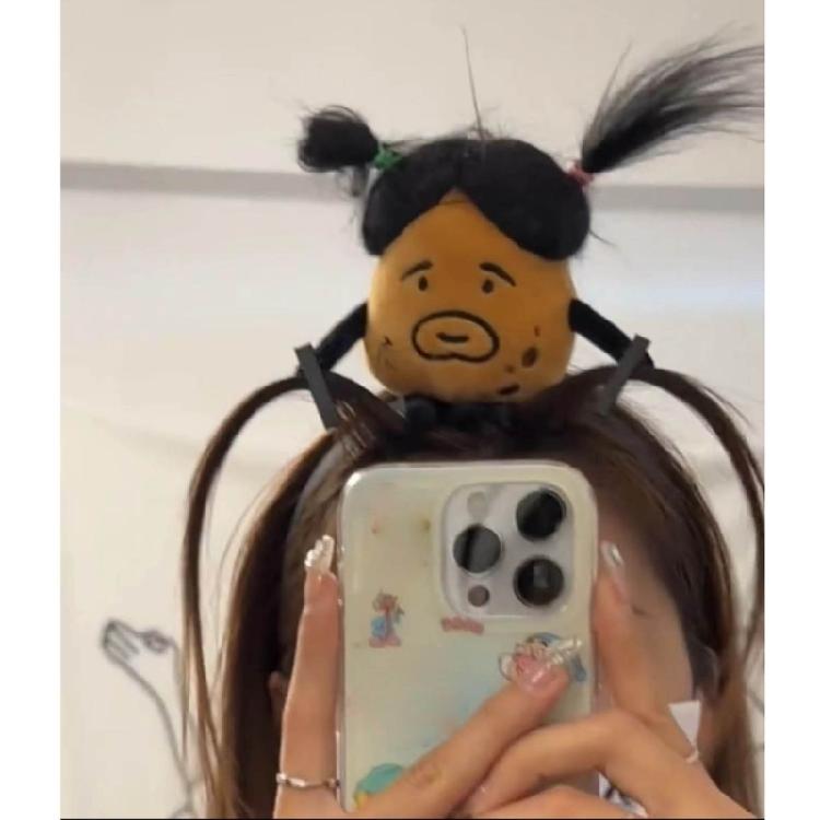 Unique Braided Doll Headband Cosplay Hairpin Hair Clip Hair Accessory for Women