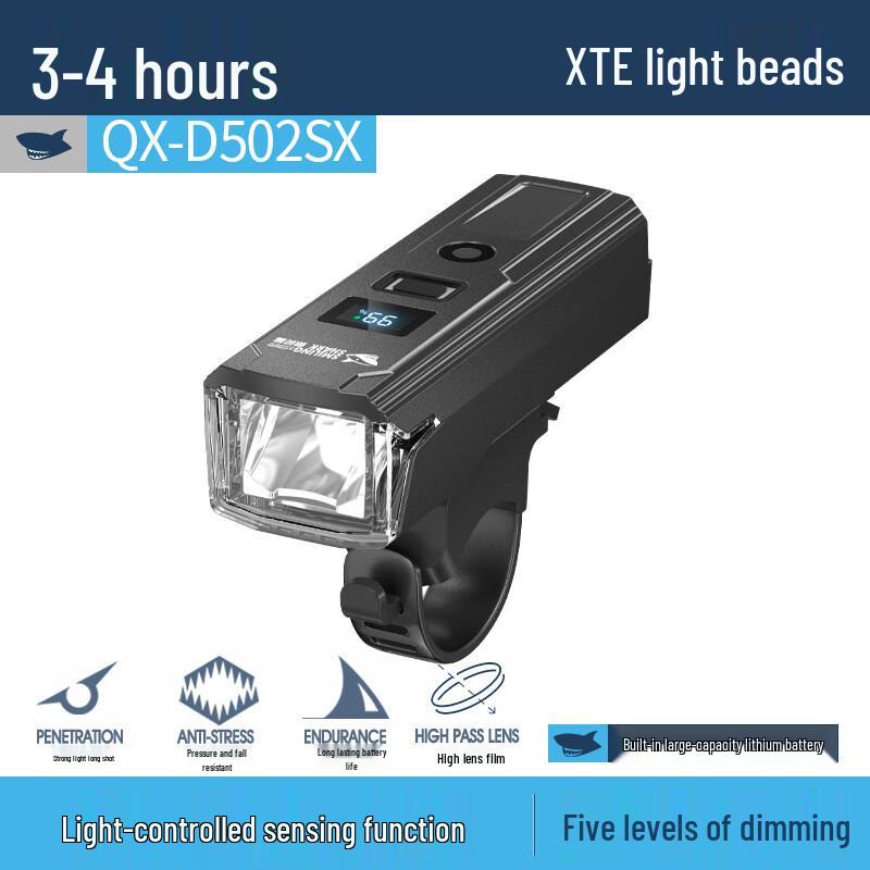 Smiling Shark QX-D502SX Cycling Headlight 2-Pack