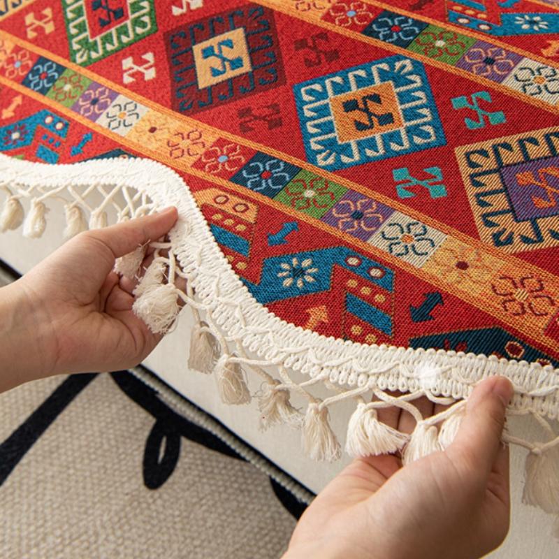 Pokrowiec na sofę z weluru Antypoślizgowy Pyłoszczelny Miękki ręcznik na sofę Styl boho Ochraniacz na fotel Poduszka na siedzisko w kształcie litery L Fundas De Sofá