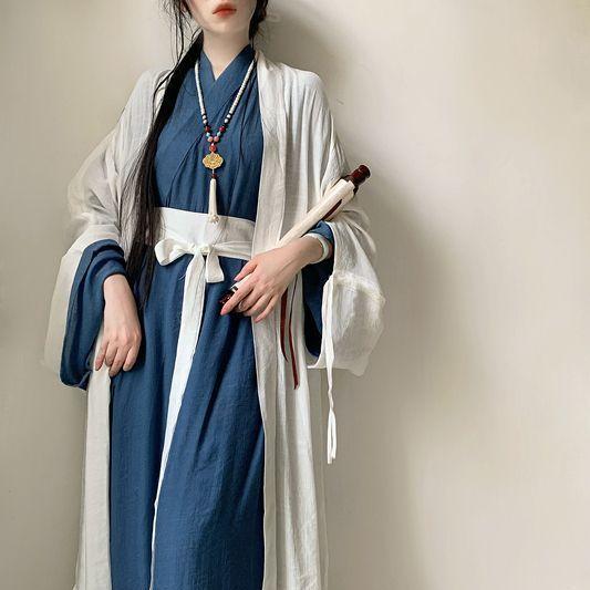 Chinese Original Hanfu Women's Hanfu Suit In Jin Dynasty Style