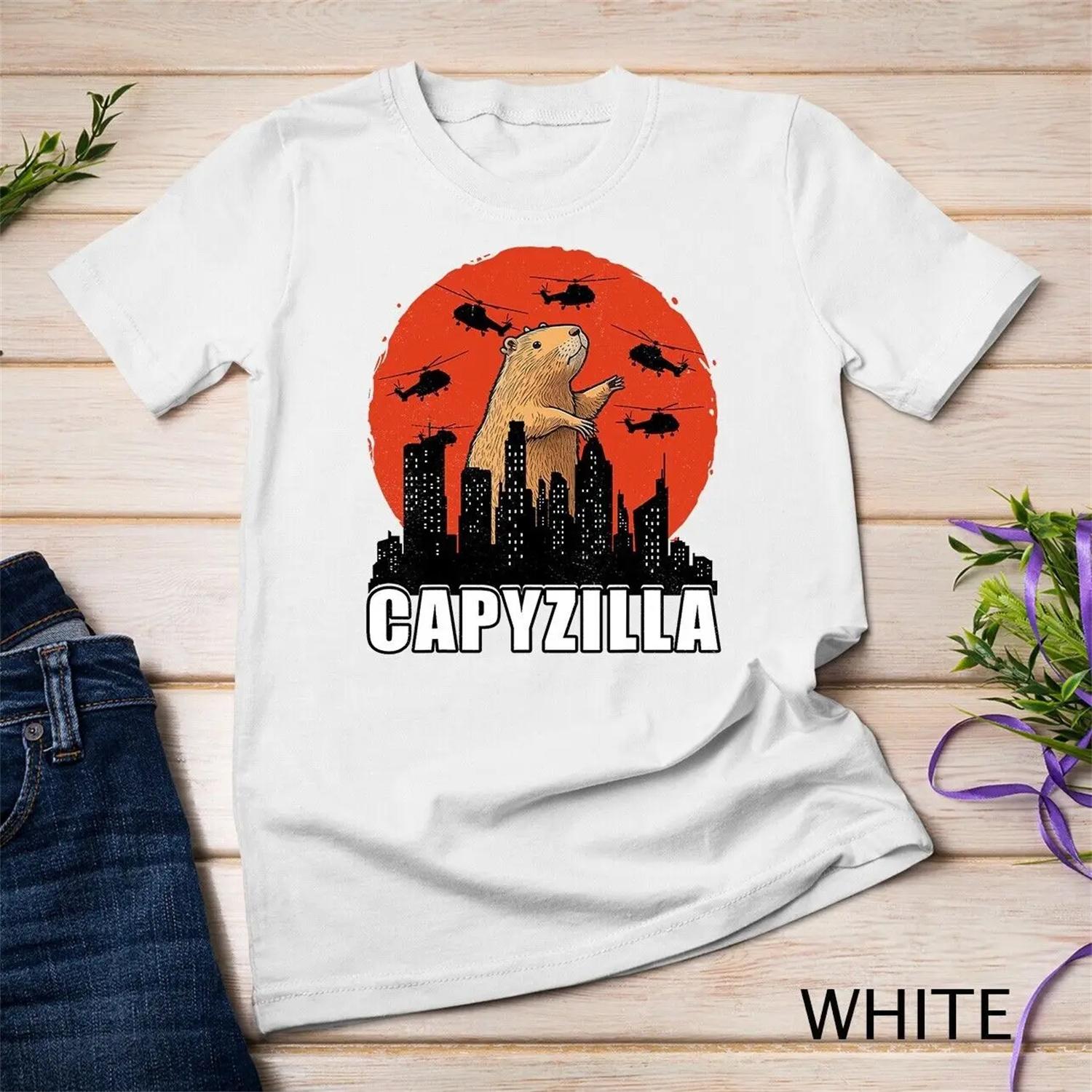 Capybara T Shirt Funny Rodent Capyzilla S