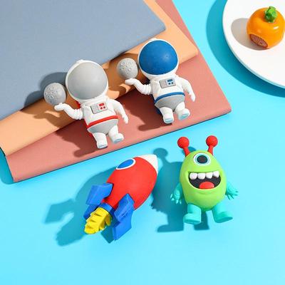 Abnehmbarer 3D-Astronauten-Weltraum-Radiergummi für Kinder - Niedliches Zeichentrick-Schreibwaren-Preisauszeichnung