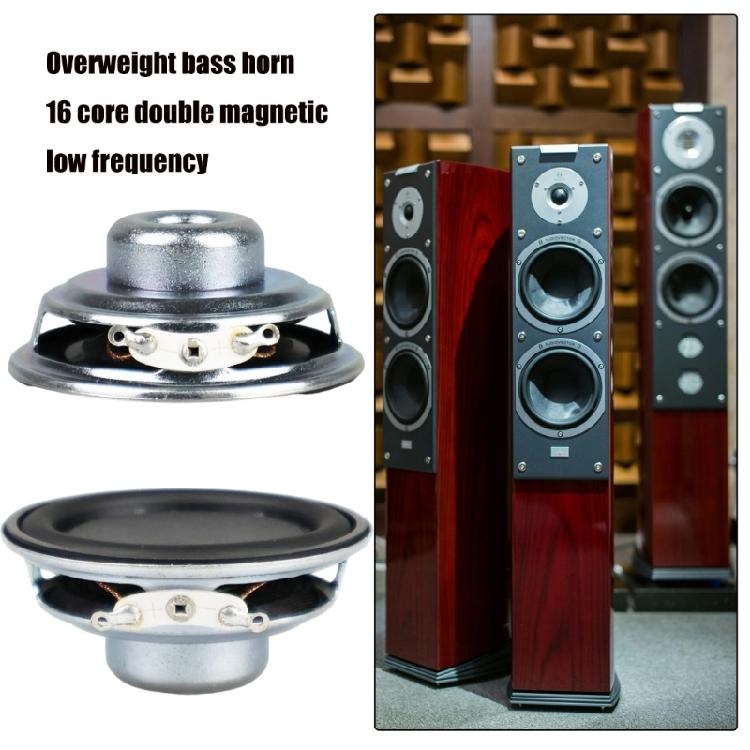 2Pcs Magnetic Speakers 5W 4Ohm 52mm Diameter Round Shape Replacement Loudspeaker Speakers Sound Amplifier Rubber Side