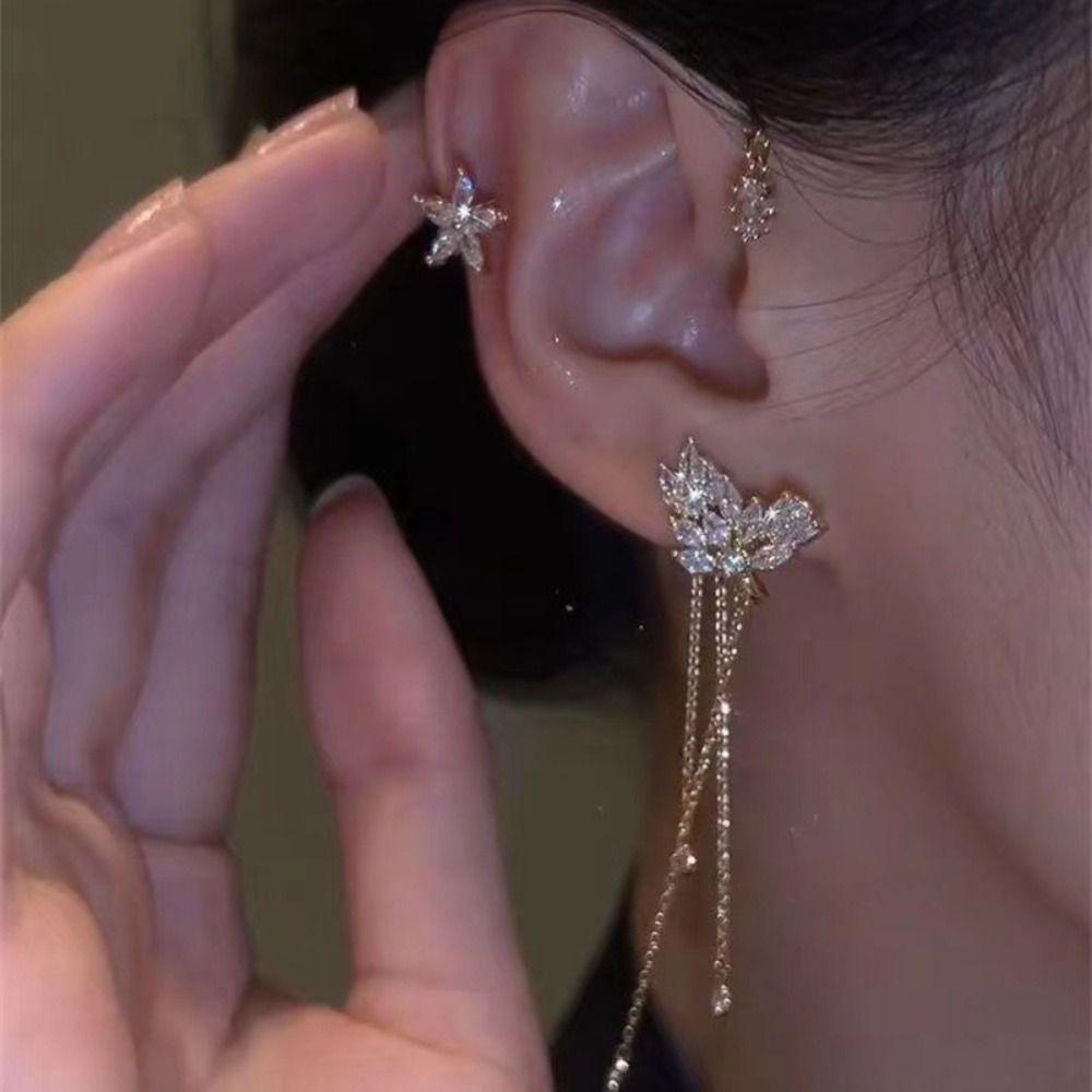 Fashion Jewelry Tassel Fairy Korean Style Ear Clip Ear Bone Clip Girls Earring Butterfly Ear Hook