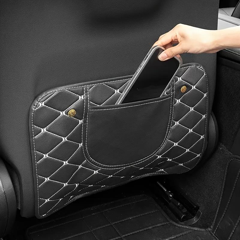 Faux Leather Car Seat Back Protector Pad - Anti-Kick Design, Durable & Easy-Clean, Fits All Car Seats, Backseat Cushion for Car Seat