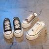 thick-soled one-pedal bag head canvas half-slippers women's summer wear new little white shoes casual small muffin board shoes
