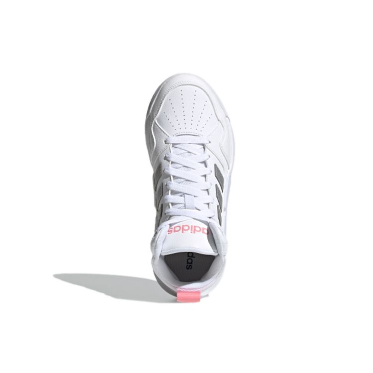 Adidas Neo Play9tis 2 Comfortable Casual Durable Mid-Top Skate Shoes Women Sneakers White Silver Pink FZ1043