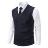 Men's Slim Fit Velvet-Thickened Knit Vest for Autumn/Winter