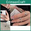 Stylish Unique Design Rose Ring For Women Rock Punk Dark Aesthetic 2024 Collection