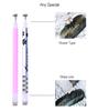 2 Pcs Nail Art Dual-ended Cat Eye Magnet Pen Flower Stripe Grid for DIY 3D Magnetic UV Gel Polish