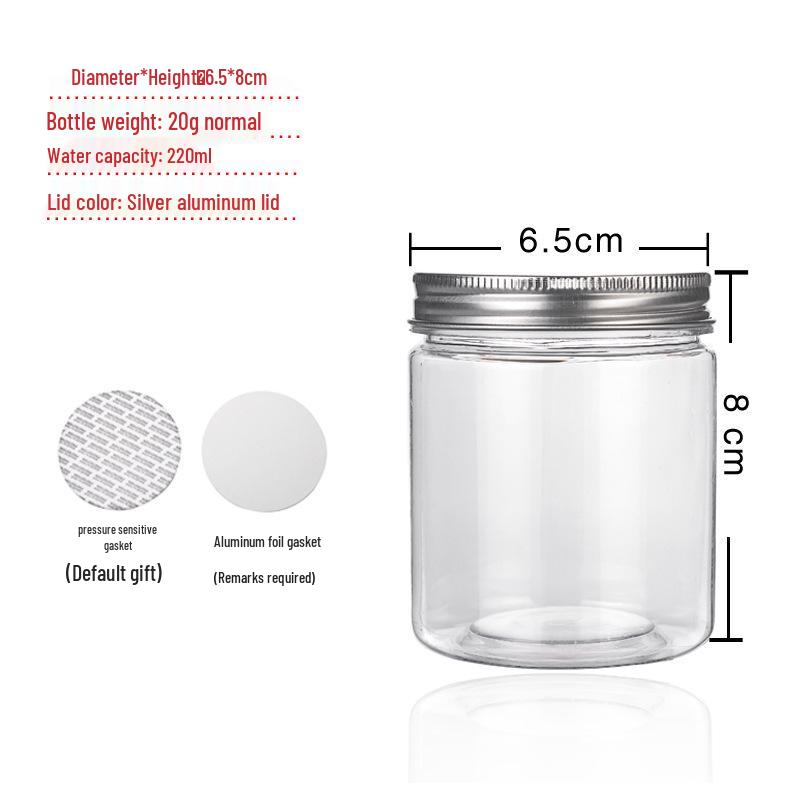 Прозрачные круглые пластиковые банки пищевого качества, толстые, для закусок и конфет