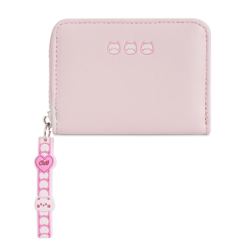 Dopamine Color Mini Women's Short Wallet Compact Cute Card Holder Money Clip Pocket For Student Cash Coin Storage Oragnizer