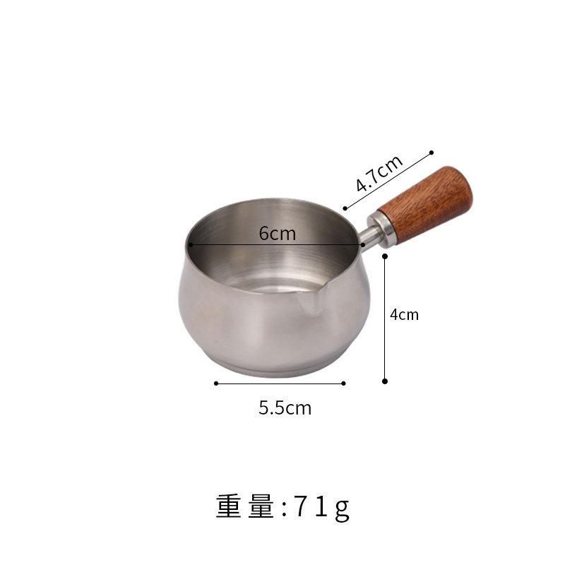 Sauskål i 304 rustfritt stål Vestlig sauskål Biffdressingkopp Trehåndtak Tomatsalatdippfat