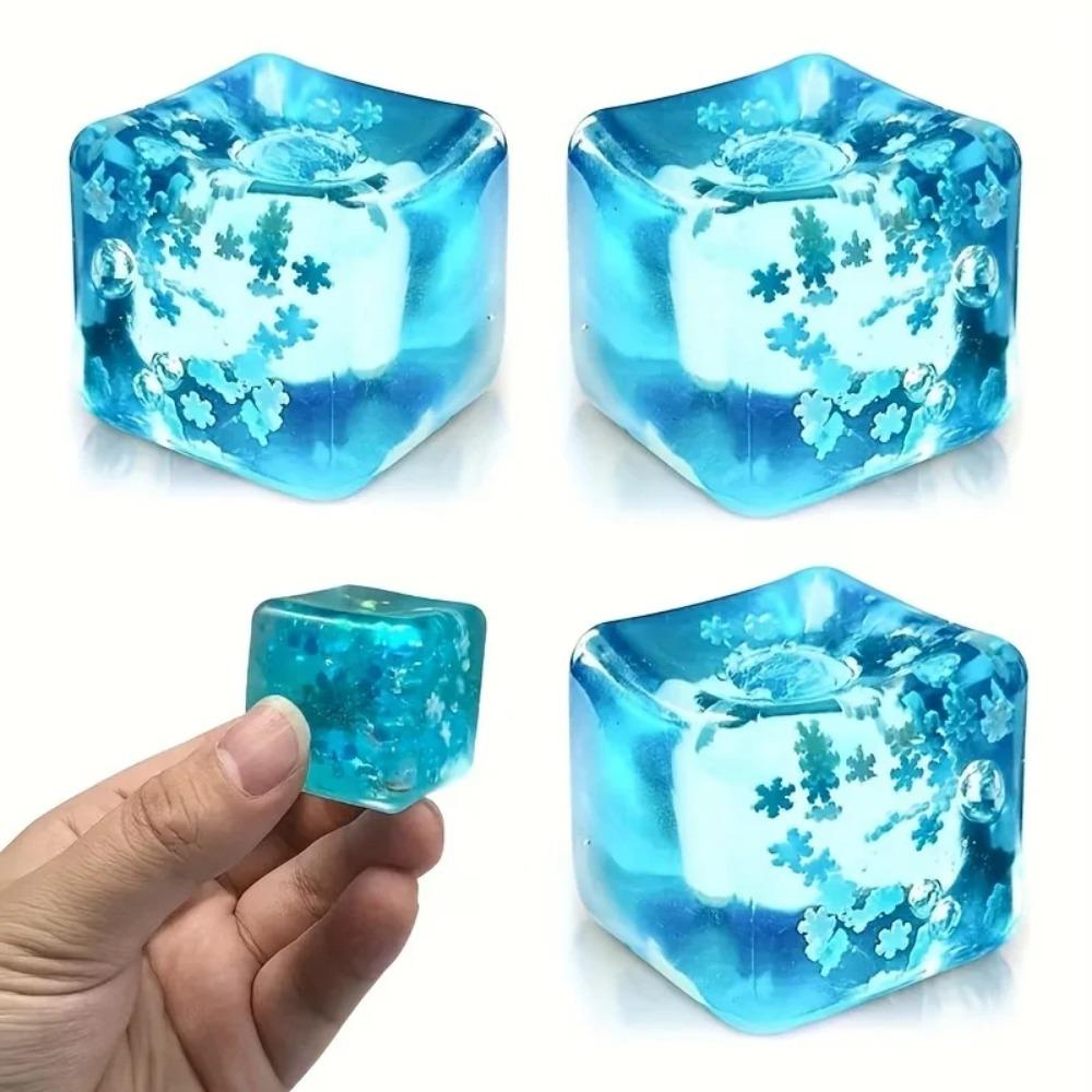 ##Soft Squishy Snowflake Ice Cubes Slow Rising Sensory Fidget Toy Ice Cubes Stress Relief Squeeze Toy Hand Exercise Calming Tool