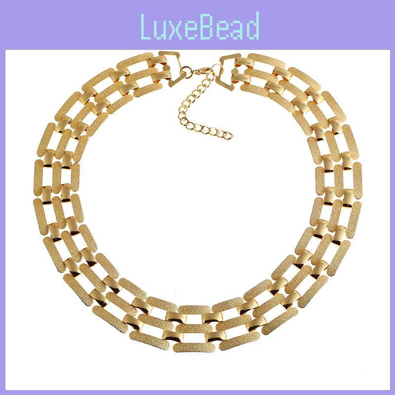 Fashion Geometric Metal Choker Necklace With Matte Finish For Men Women And