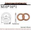 Annealed Red Copper Gasket Washer Pad for Sealing Fastener, M4-M34