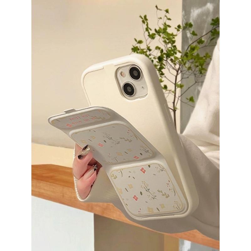

Ins Yellow Small Floral Folding Stand Suitable for IPhone16promax Mobile Phone Case for Apple 15 New Model 14/13 For iPhone 11