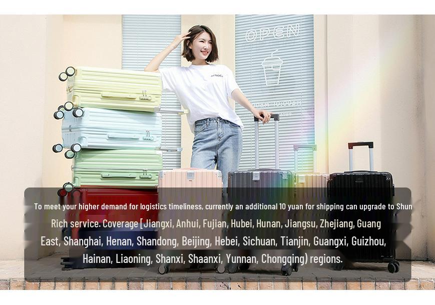 2025 Gradient Color Suitcase: Unisex Travel Trolley with Combination Lock, Available In 20, 24, or 26 Inch Sizes
