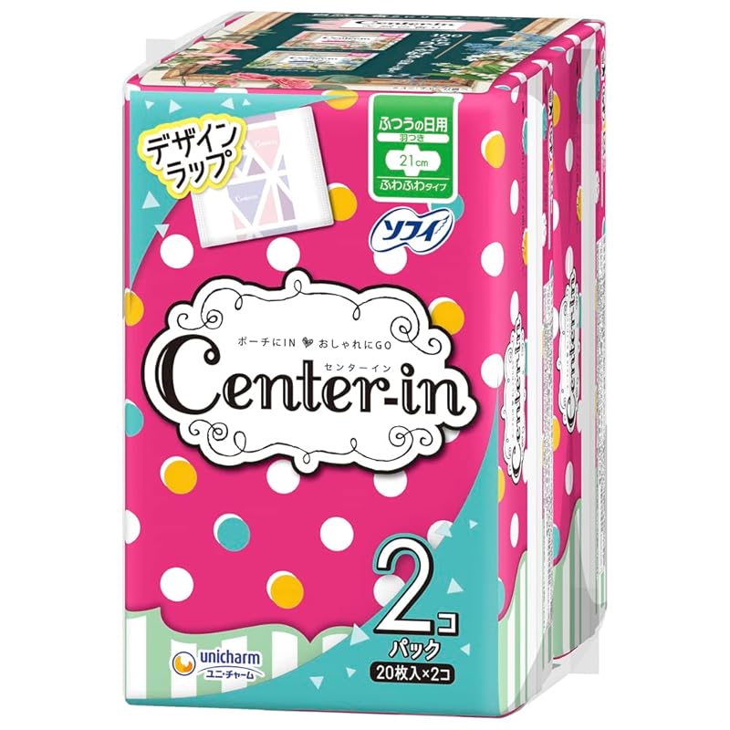 

center in Fluffy normal day with wings 21cm 20 sheets x 2 [Sanitary napkins]