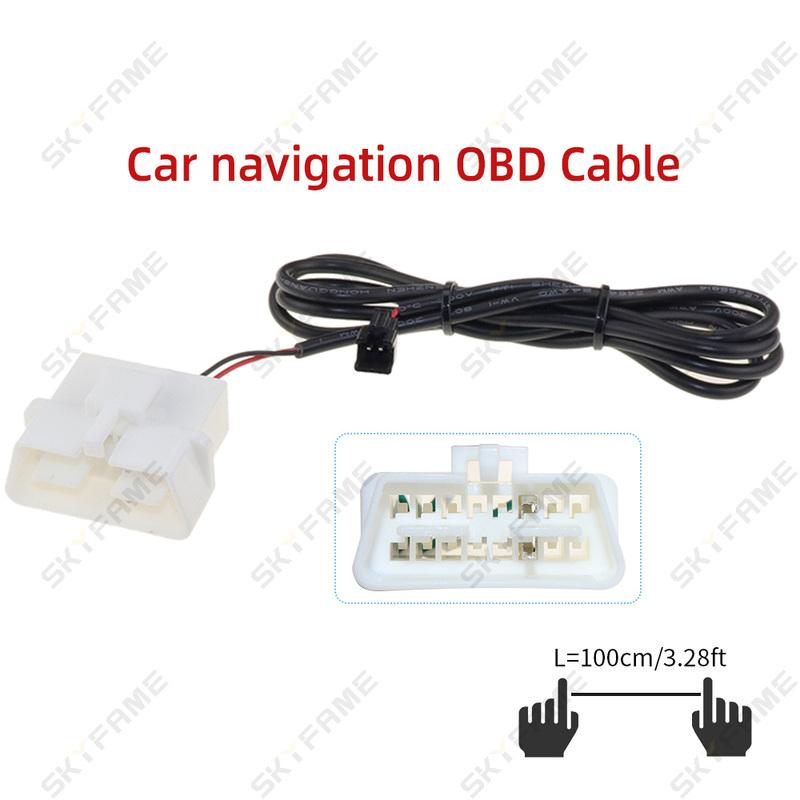 SKYFAME Car Android Radio OBD Cable Navigation OBD Line/3.5mm Aux To RCA Line/Speaker