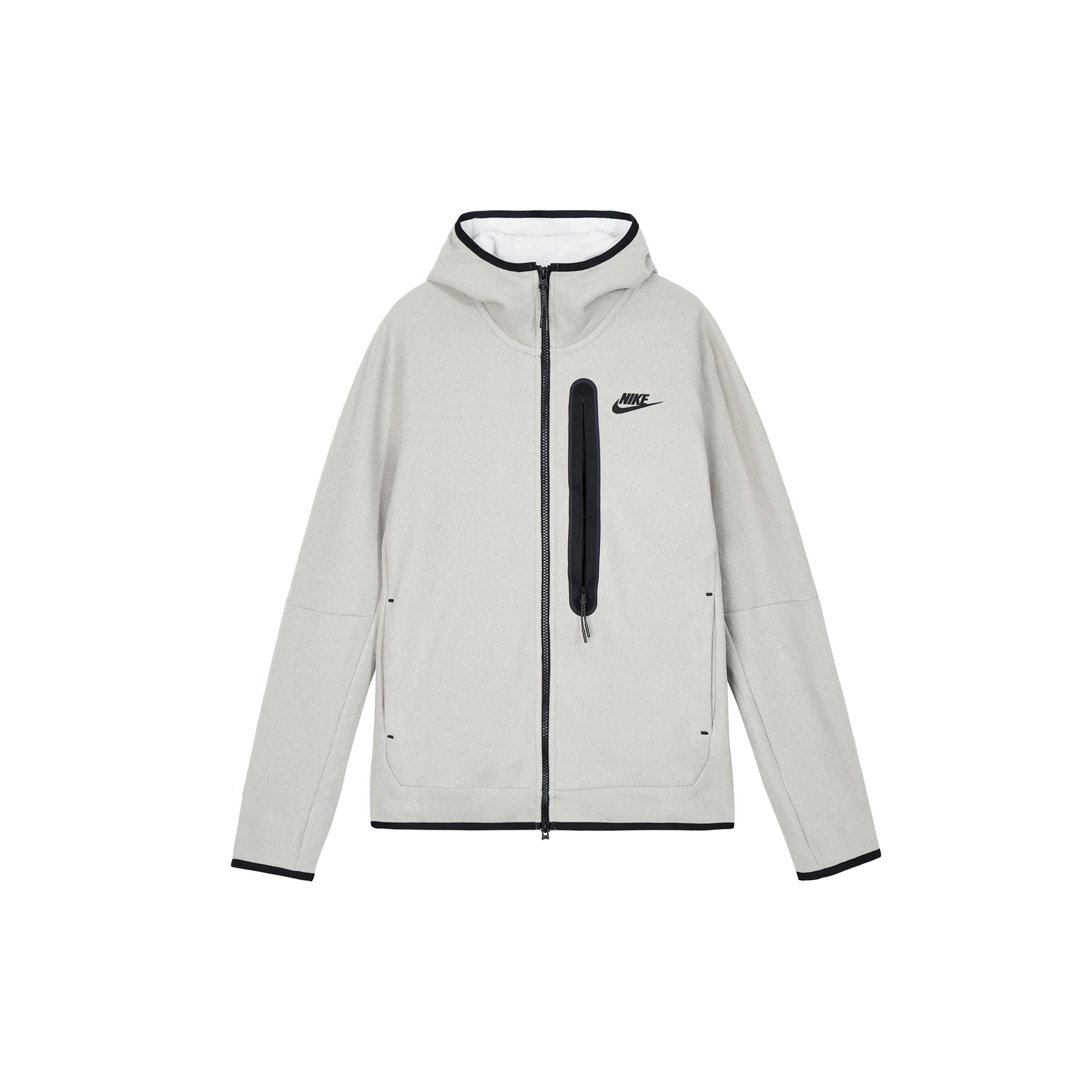 Nike Sportswear Tech Fleece Full-Zip Winterized Hoodie Light Grey Men s DQ4802-016 S