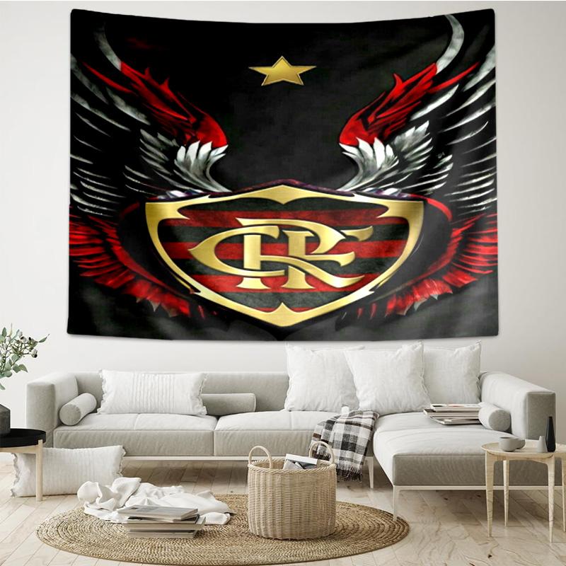 1PC Flumi-nense Crest Wings Printed Tapestry Room Decoration Wall Hanging for Living Room Bedroom, dormitory, Birthday and Christmas gifts