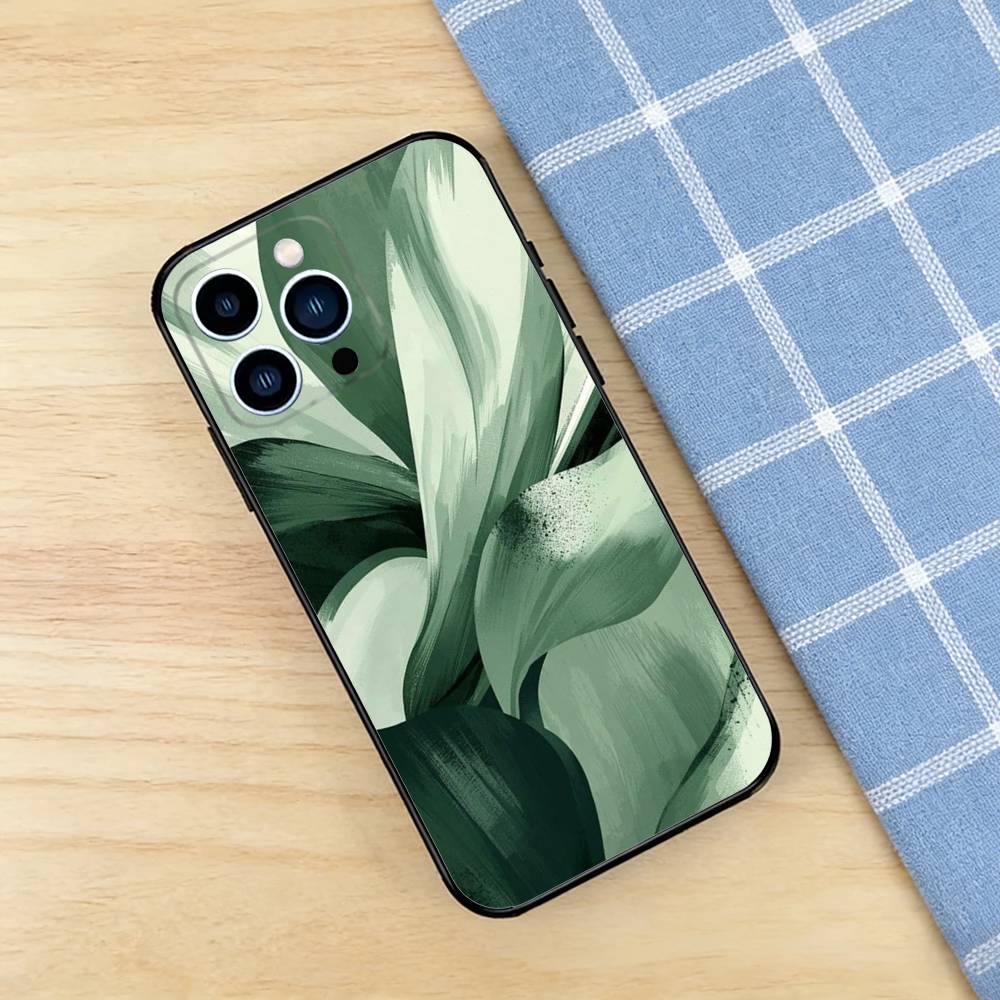 Sage Green Aesthetic Case For iPhone 17 16 15 14 13 12 11 Pro Plus Air 8 7 X XS Max Mini TPU Bumper iPhone12PRO