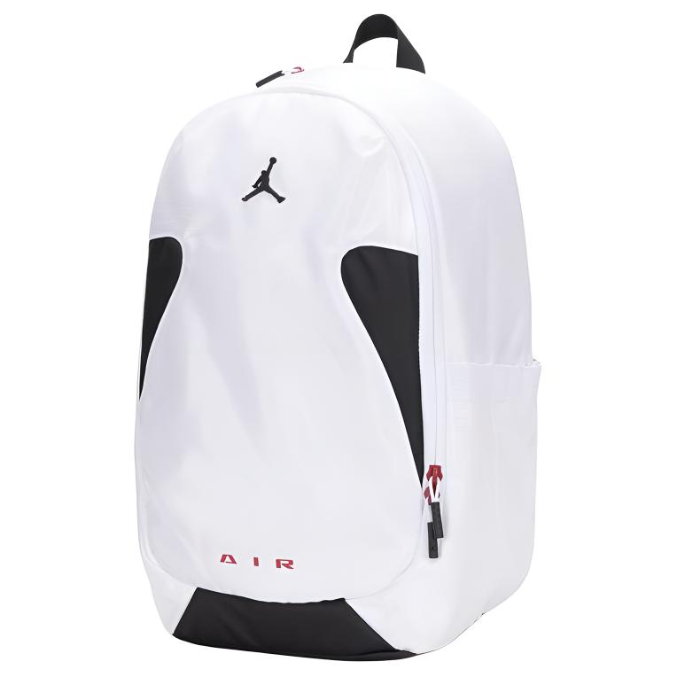 Jordan 24L Simple Large Capacity Polyester Backpack Medium Unisex Backpack White JD2613026AD-003
