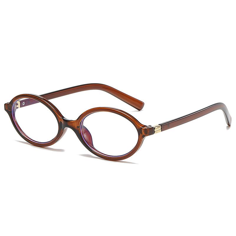 20953 New Fashion High-End Oval Glasses Frame 2024 New Personalized Anti-Blue Flat Glasses
