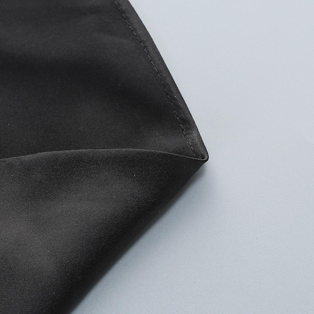 European-American One-Shoulder Black Leather Two-Piece Dress with Slit - Sexy Lace-Up Backless Evening Gown