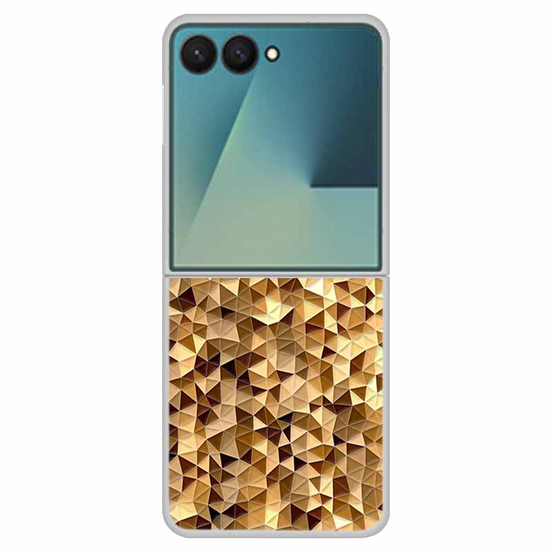 Funda For SAMSUNG Z Flip 7 Cases Marble Clear Hard PC Phone Back Cover for Galaxy Z Flip7 5G Back Cover ZFlip7 Transparent Shell