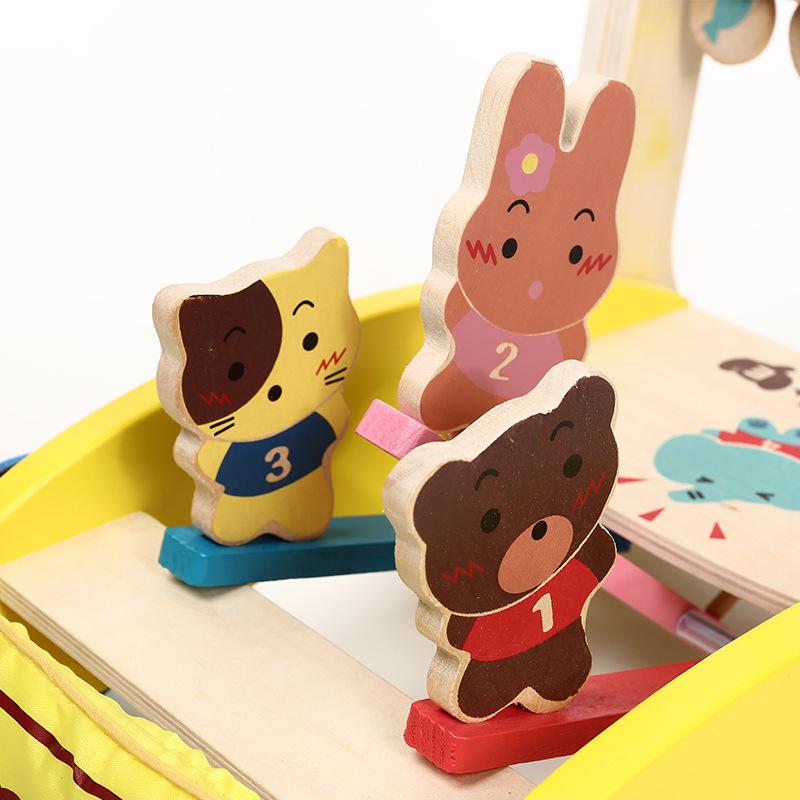 Wooden Multifunctional Toddler Push Walker & Educational Toy