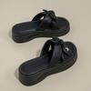 Fashion Summer New Waterproof Slippers Women's Fashion Open-toe Butterfly Knot Soft Soles Anti-slip Wear-resistant Flat Shoes