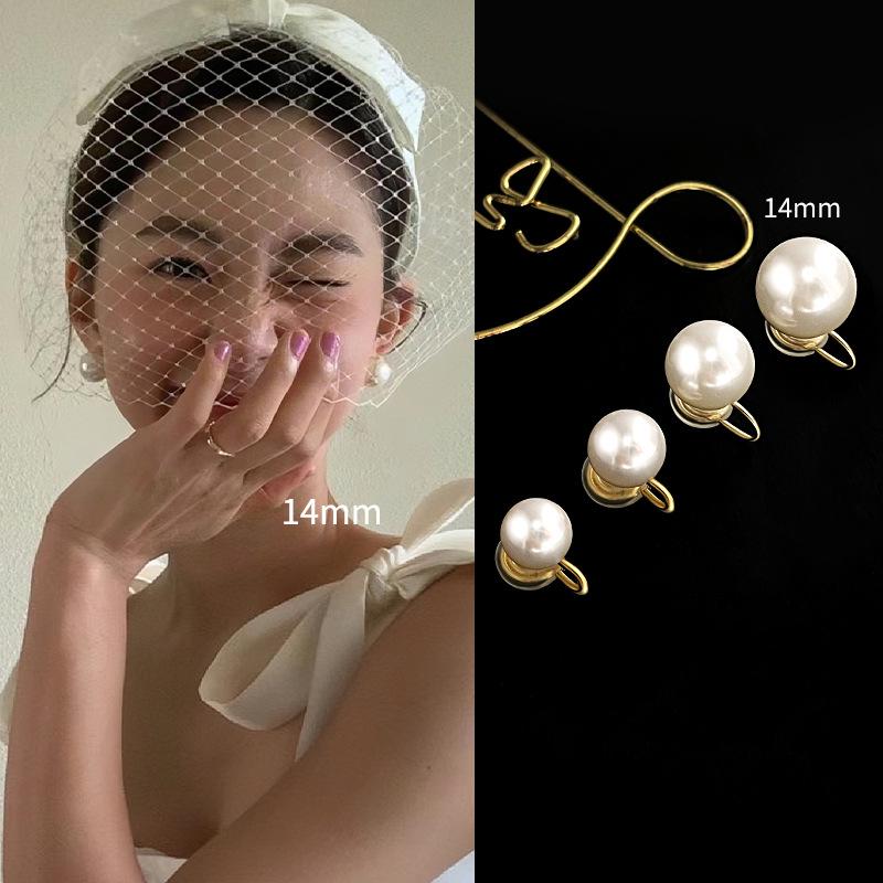 Shi Jia Light Milk White Pearl Earrings: S925 Silver Studs for Women - High-End, Versatile, Niche Design