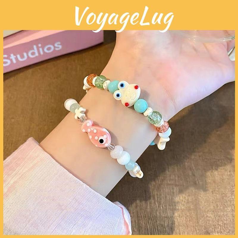 Unique Frog Ceramic Beaded Bracelet Sweet Summer Style Ideal For Travel And Friendship