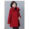 Luxury Winter Padded Jacket for Middle Aged Women Wash Free Shiny Warm Coat Slim Style